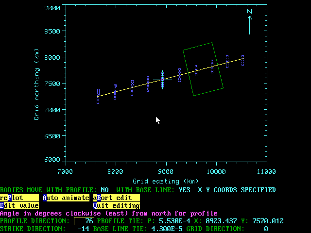 Magix XL geometry editing screen